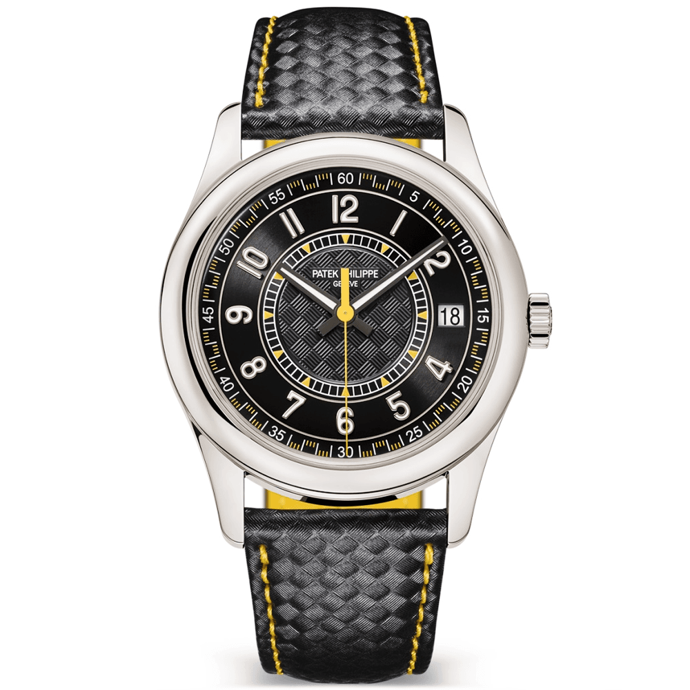 Patek Philippe Calatrava 18ct White Gold 40mm EbonyYellow Dial Men's Automatic Watch